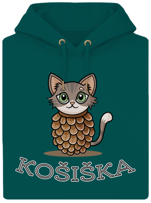 Košiška unisex mikina premium Emerald Green
