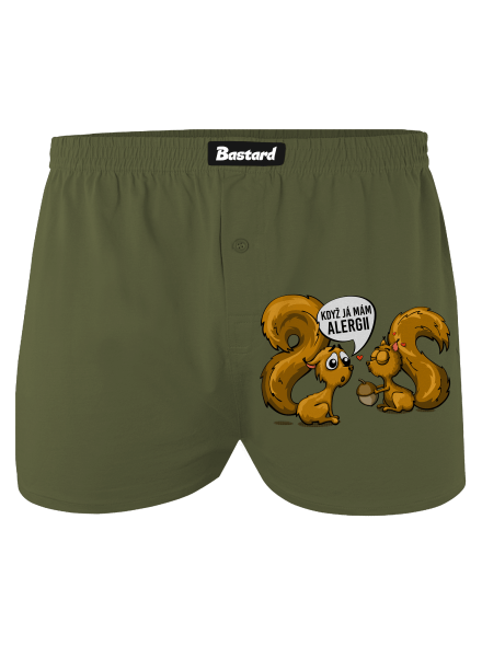 Alergická veverka pánské trenky Khaki