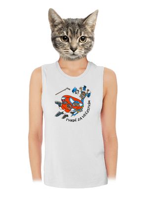 Tvrdě za vítězstvím dámské tílko volné White