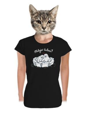 Miluju tulení dámské tričko premium Black