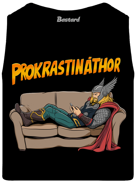Prokrastináthor pánské tílko Black