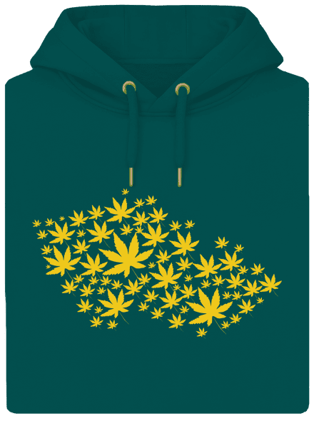 Ganja country unisex mikina premium Emerald Green