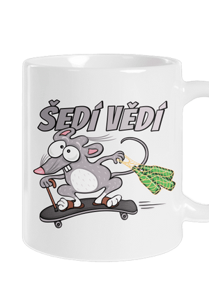 Šedí vědí - myšák klasický hrnek White