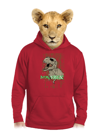 MAT-REX dětská mikina klokanka Fire Red