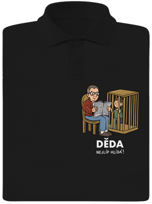 Děda hlídá pánská polokošile Black
