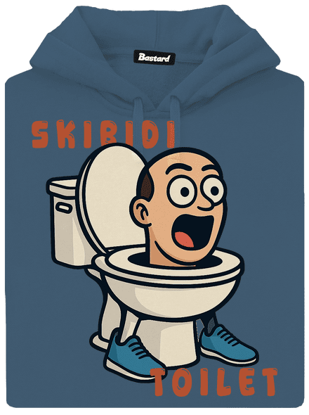Skibidi Toilet dámská mikina klokanka Denim