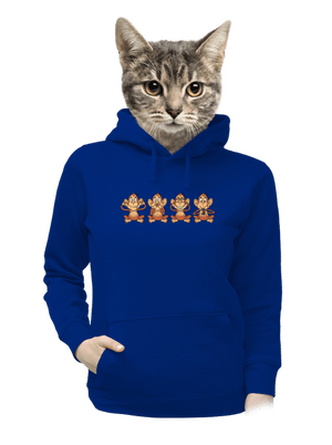 Opička s mobilem dámská mikina klokanka Royal Blue Mal