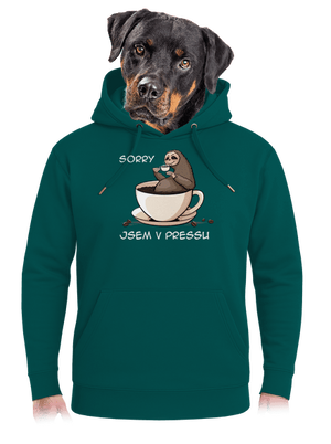 V pressu unisex mikina premium Emerald Green