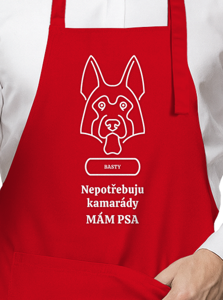 Nemůžu, mám psa zástěra Red
