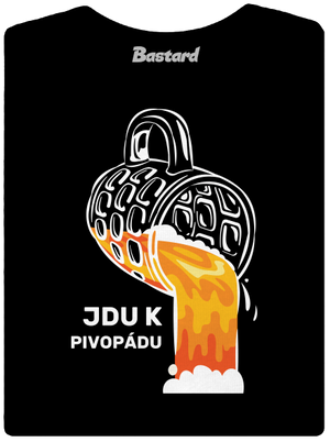 Pivopád dámské tričko s lemem Black