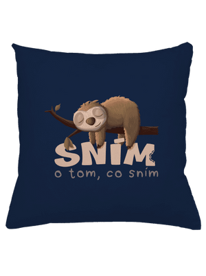 Sním o tom, co sním polštář Dark Navy