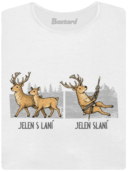 Jelen s laní dámské tričko premium White