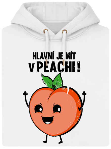 V peachi unisex mikina premium Snowwhite