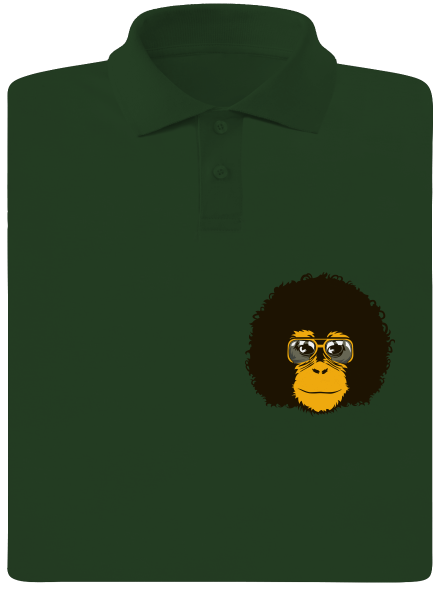 Retro opičák pánská polokošile Bottle Green Mal