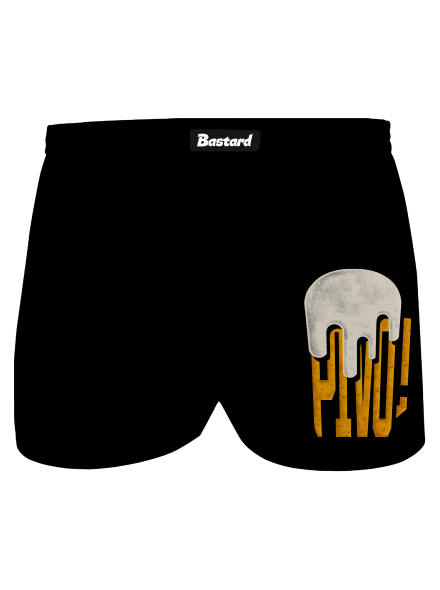 Nápis Pivo pánské trenky Black