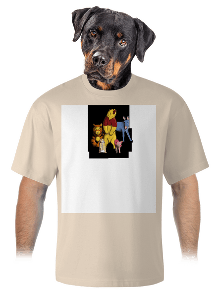 Medvěd a jeho kamarádi unisex tričko oversized Almond