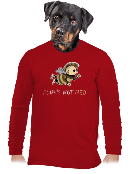 Punks Not Med pánské dlouhý rukáv Red