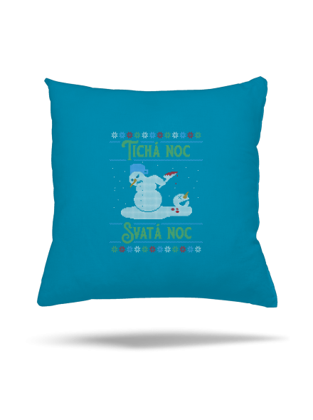 Vánoční koleda polštář Blue Turquoise