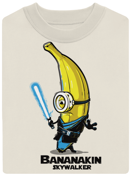 Bananakin Skywalker unisex mikina bez kapuce Off White