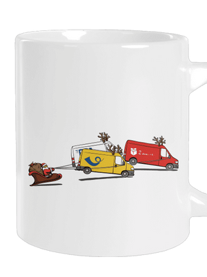 Santa se soby velký hrnek White