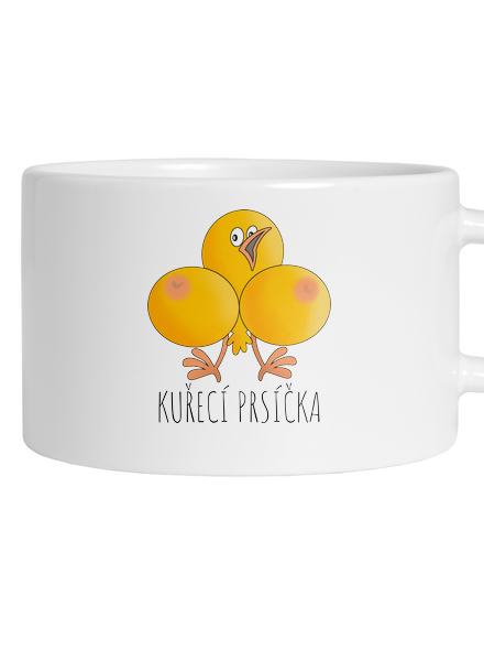 Kuřecí prsíčka hrnek makronka White