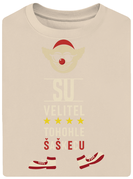Velitel šaškecu unisex tričko oversized Almond