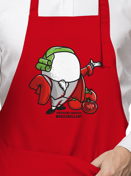 Mozzarelart zástěra Red