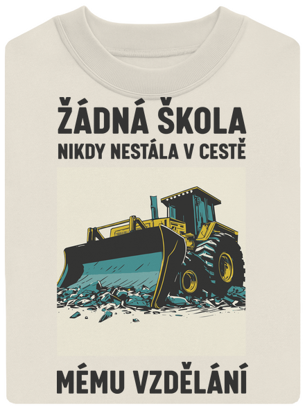 Žádná škola unisex mikina bez kapuce Off White