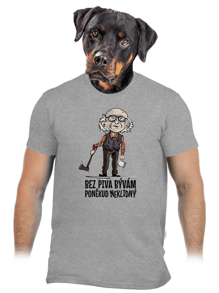 Neklidný bez piva pánské tričko Sport Grey