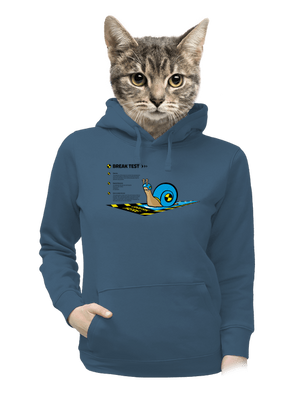 Snail test dámská mikina klokanka Denim