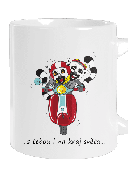 S tebou i na kraj světa velký hrnek White