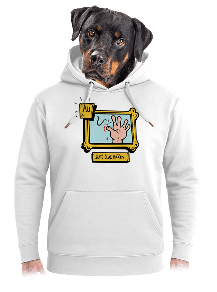 Zlaté české ručičky unisex mikina premium Snowwhite
