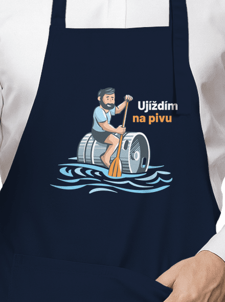 Ujíždím na pivu zástěra Navy