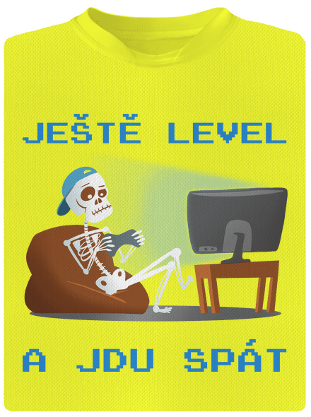Ještě level dětské sportovní tričko Neon Yellow