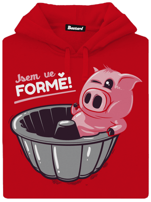 Ve formě pánská mikina klokanka Red