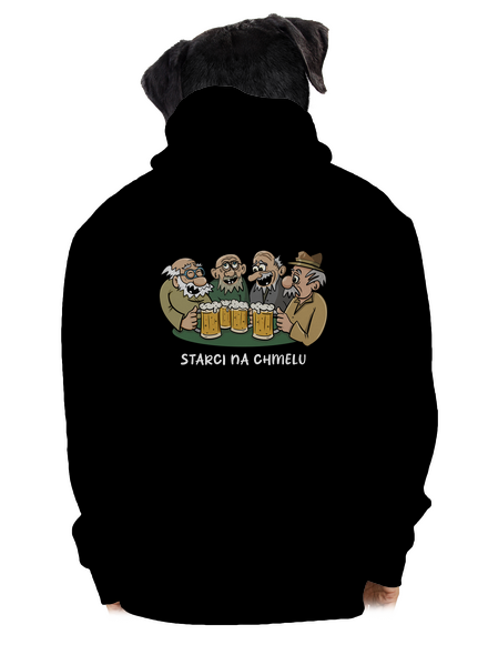 Starci na chmelu pánská mikina na zip Black