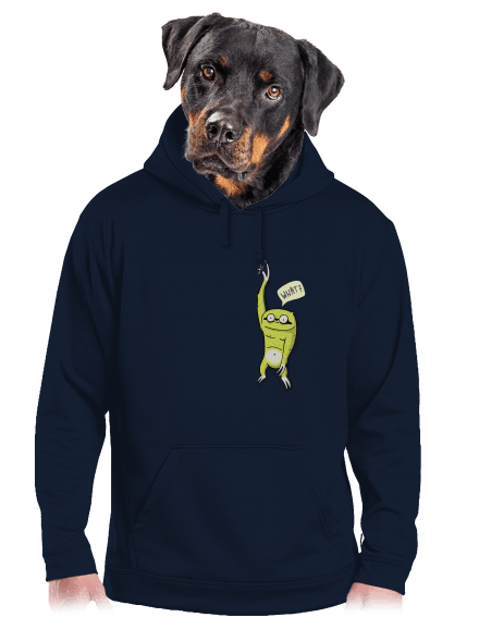 Lenochodík pánská mikina klokanka Navy