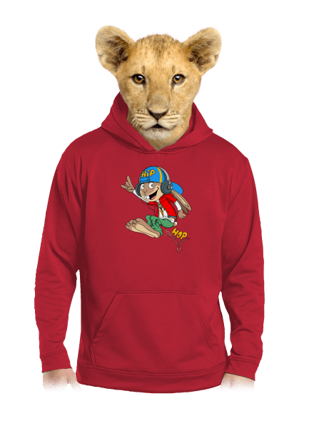 Hip hop dětská mikina klokanka Fire Red