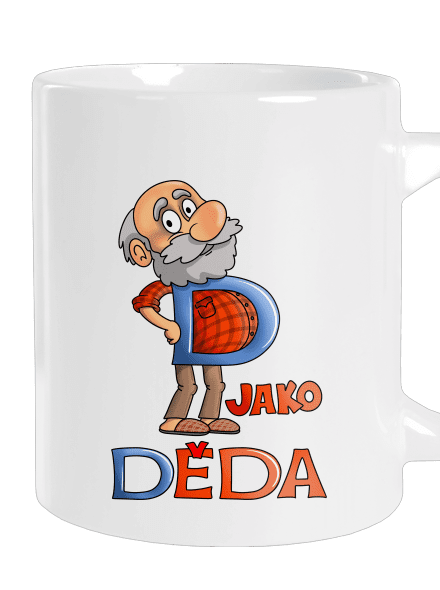 D jako děda velký hrnek White