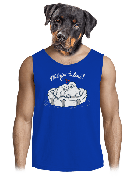 Miluju tulení pánské tílko Royal Blue