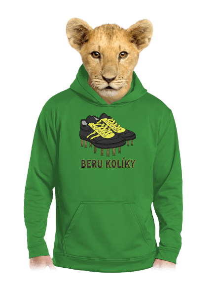 Beru kolíky dětská mikina klokanka Kelly Green AWD