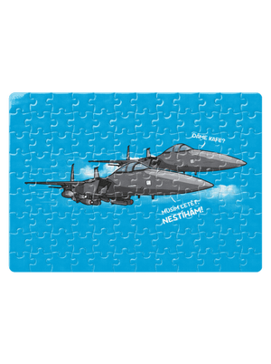 Stíhačka nestíhá puzzle White