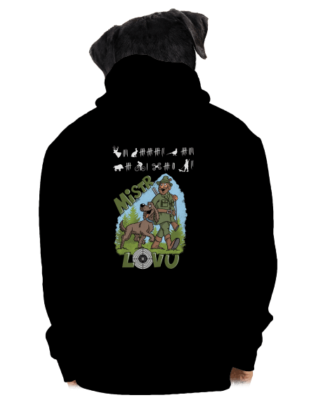 Mistr lovu pánská mikina na zip Black