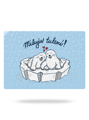 Miluju tulení puzzle White