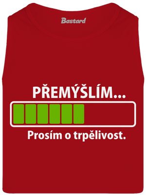 Přemýšlím pánské tílko Red