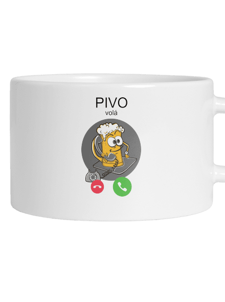 Pivo volá hrnek makronka White