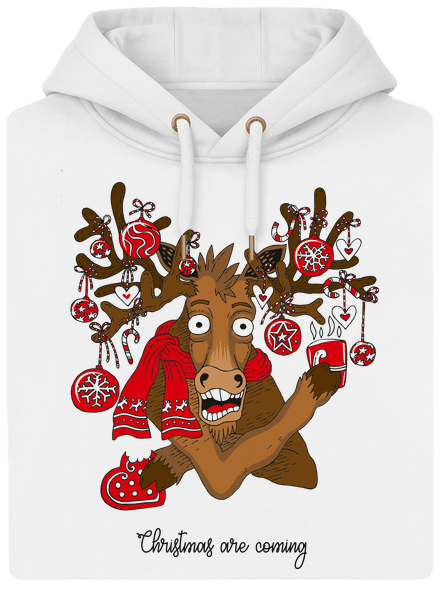 Vánoční sob unisex mikina premium Snowwhite