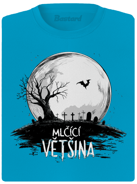 Mlčící většina dámské sportovní tričko Blue Atol