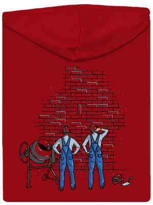 Zedníci pánská mikina na zip Red