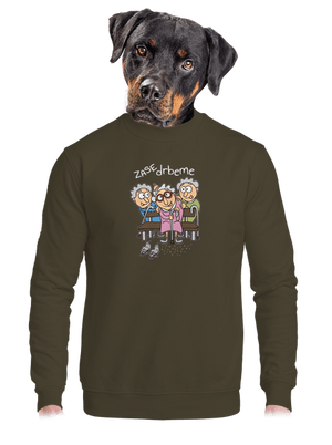 Zase drbeme unisex mikina bez kapuce Urban Khaki